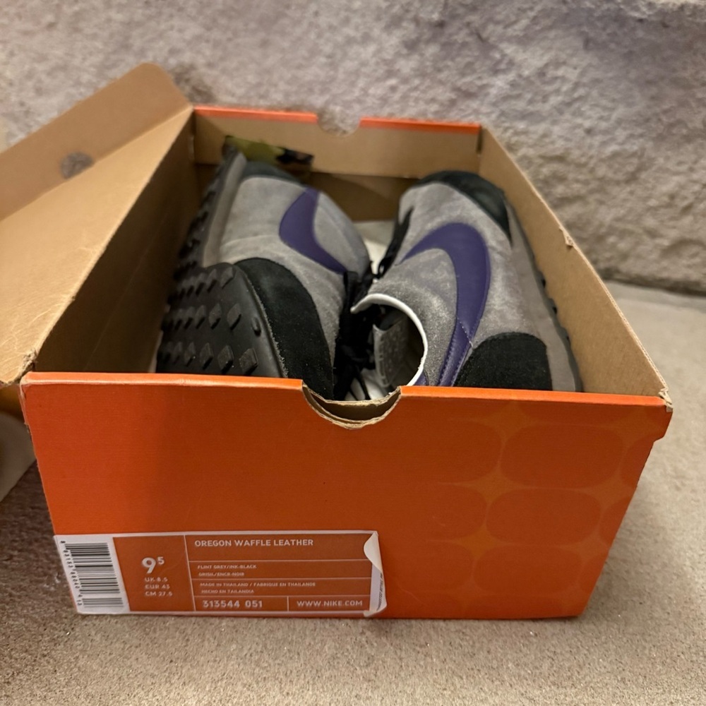 Nike Oregon Waffle Retro Sneakers 2008 Gray Black Purple Rare Vintage Men’s - Picture 9 of 10